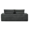 NicBex Modern Sofa Couch Corduroy Sleeper Sofa with Movable Ottoman for Living Room and Office - 3 of 4