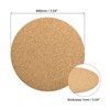 Unique Bargains Thickened Cork Self-Adhesive Round Coasters for Tableware - 2 of 4