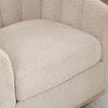 Sapphtopaz Swivel Accent Chair with Tufted Back Upholstered Pumpkin-Shape Barrel Chair with Metal Base Club Armchair for Living Room, Bedroom - 4 of 4