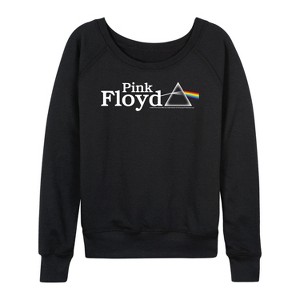 Women's - Pink Floyd - Dark Side Lightweight French Terry Wide Neck Long Sleeve Graphic Shirt - 1 of 4