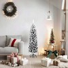 Artificial Christmas Tree Green PVC, Steel Slim Ornaments - 2 of 4