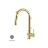 Elegant Lighting Luca Single Handle Pull Down Sprayer Kitchen Faucet with touch sensor in Brushed Gold - 3 of 4
