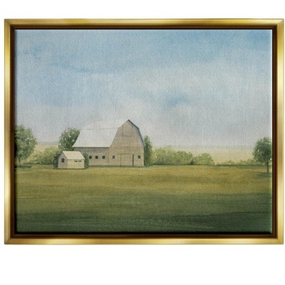 Stupell Industries Vast Rural Barn Landscape Floater Canvas Wall Art