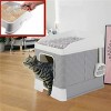 Artloge Jumbo 2 In 1 Enclosed Self Cleaning Cat Litter Box Kitten Tray Toilet Cabinet with Litter Scoop & Cushion Mat for Kittens Furniture - 4 of 4