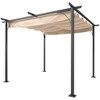 Outsunny Retractable Pergola Canopy, UV Protection & Sun Shade for Garden, Grill, Patio, Backyard - 4 of 4