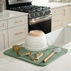 LunaLulinlk Dish Drying Mat, 16” x 18”, Absorbent Microfiber Kitchen Counter Mat, Dish Drying Pad for Dishes, Utensils, Pots and Pans Green - 2 of 4