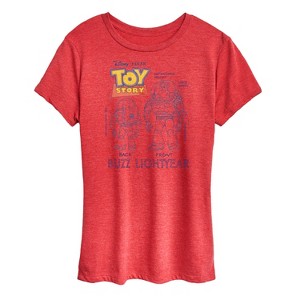 Women's - Disney - Buzz Sketches Short Sleeve Graphic T-Shirt - 1 of 4