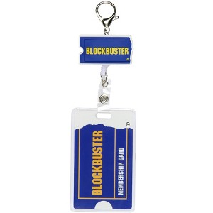 Blockbuster Torn Ticket Rubber Badge Reel and ID Holder Retractable Lanyard - 1 of 4