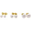 Adornia 14k Gold Plated Freshwater Pearl Stud Set - 4 of 4