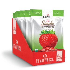 ReadyWise Simple Kitchen Organic Freeze Dried Strawberries - 4.2oz/6ct - 1 of 4