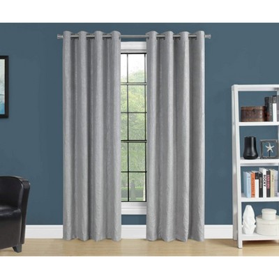 Silver Polyester Blackout Grommet Window Panel Set