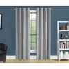 Monarch Specialties Curtain Panel 2Pcs Set  Room Darkening Grommet Living Room Bedroom Kitchen Micro Suede Polyester Grey Contemporary Modern - 2 of 4