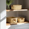 Attop Small Wicker Baskets for Organizing, Recycled Paper Rope Storage Basket for Shelves , Decorative Square Basket Organizer Set of 3 - 3 of 4