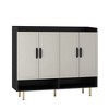 Shoe Cabinet with 4 Doors, 5 Tier Shoe Storage Cabinet With Adjustable Shelves, Entryway Shoe Rack Organizer for Closet Hallway Living Room - 2 of 4