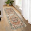 Washable Vintage Floral Medallion Area Rugs for Living Room, Soft Non Slip Retro Accent Carpet for Bedroom Dining Room - 2 of 4