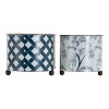 Set of 2 Multicolored Galvanized Metal Planters with Round Feet - Foreside Home & Garden - 4 of 4