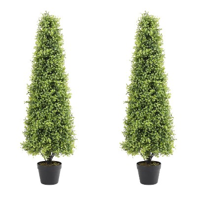 Rbied Green Composite Artificial Tree, Artificial Foliage/Topiary for Indoor and Outdoor ( 2-Piece )