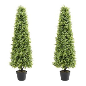 Rbied Green Composite Artificial Tree, Artificial Foliage/Topiary for Indoor and Outdoor ( 2-Piece ) - 1 of 4