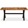 vidaXL Dining Table Natural Wood, Black - 3 of 4