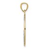 Black Bow Jewelry 14k Yellow Gold and White Rhodium Oval Happy Anniversary Pendant, 15mm - 2 of 4
