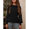 BLUEMING Girls' Chunky Ribbed Knit Sweater - Cozy Oversized Long Sleeve Pullover Sweater Top - 2 of 4