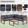 CAVINAS Outdoor Couch Set with Cushions and Coffee Table, Metal L Shaped Outdoor Couch, Modern Patio Sectional Furniture Set for Backyard - 2 of 4