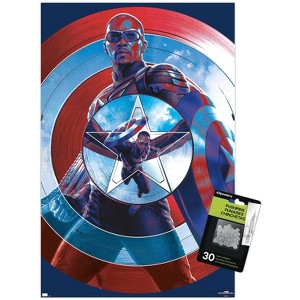 Trends International Marvel Captain America: Brave New World - Shield Unframed Wall Poster Prints - 1 of 4