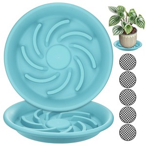Unique Bargains Plastic Plant Saucer Tray 2 Packs for Pot Light Blue :  Target