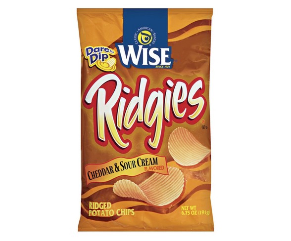 Wise Cheddar Sour Cream Ridgies 6.75oz