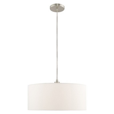 Livex Lighting Meridian 1 - Light Chandelier in  Brushed Nickel
