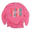 S.W.Smiley Sleigh Girl Sleigh - Womens Garment Dyed Long Sleeve - 3 of 3