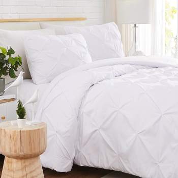 Southshore Fine Living Pinch Pleated Pintuck soft and easy care Duvet Cover Set with Shams