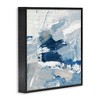 Stupell Industries Abstract Brushed Blue Painting Framed Giclee Art - 2 of 4