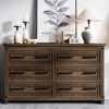 Farmhouse 8 Drawer Dresser for Bedroom, Rustic Wood Chest of Drawers, Large Storage Organizer for Closet, Living Room, Hallway - 4 of 4