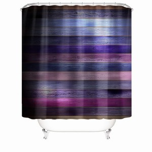 Dark Wooden Board Shower Curtains for Bathroom Waterproof Fabric Bath Curtain Durable Soft Stylish Bathroom Decor 72x72 Inch - 1 of 1