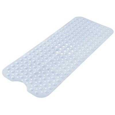 Non Slip Bathtub And Shower Mats 40x16 Extra Long Bath Tub Mat With Suction Cups & Drain Holes - Lux Decor Collection