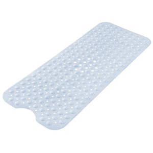 Non Slip Bathtub And Shower Mats 40x16 Extra Long Bath Tub Mat With Suction Cups & Drain Holes - Lux Decor Collection - 1 of 4