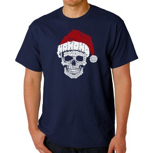 LA Pop Art Santa Skull - Men's Word Art T-Shirt - 1 of 4