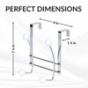 Evideco French Home Goods Versatile Over-the-Door Metal Rack with Ceramic Hooks - 4 of 4