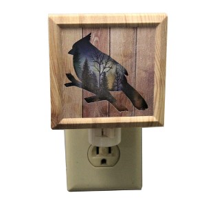 5.25 In Cardinal Silhouette Night Light Red Bird Electric Plug-In Nightlights - 1 of 3