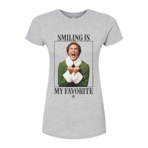 Women's - ELF - Christmas Smile Fitted Graphic T-Shirt - 1 of 3