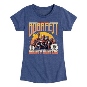 Girls' - Star Wars - Boba Fett and the Bounty Hunters Band Fitted Short Sleeve Graphic T-Shirt - 1 of 3