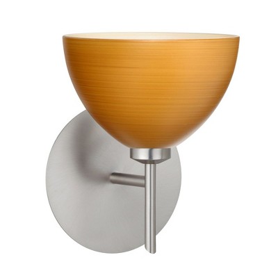 Besa Lighting Brella 1 - Light Wall Light in  Satin Nickel