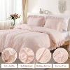 Ruffle Duvet Cover Farmhouse Shabby Vintage Ruffled Bedding Set - 2 of 4