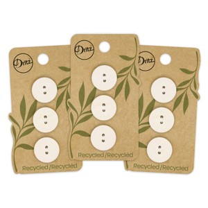 Dritz 18mm Recycled Cotton Round Buttons Natural - 1 of 4