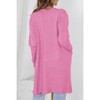 Women's Long Cardigans Cozy Open Front Casual Fall Sweater Coat with Pocket - 2 of 4