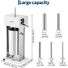 Vertical Sausage Stuffer, 5L/11LB Manual Meat Filler, 304 Stainless Steel with 5 Tubes & 2-Speed Gear, for Home and Commercial Use - 2 of 4