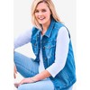 Woman Within Women's Plus Size Stretch Denim Vest - 4 of 4