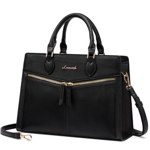 Purses and Handbags, Pebbled Leather Black Purses Crossbody Handbags Satchel Bag - 1 of 4