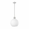 Margo Mid-Century Modern Pendant Light - Sleek White Glass Globe, 100W, Dimmable, Dry Rated - 2 of 4